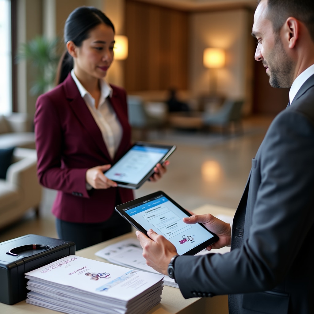Digital attendee registration and check-in system with tablets and name badges